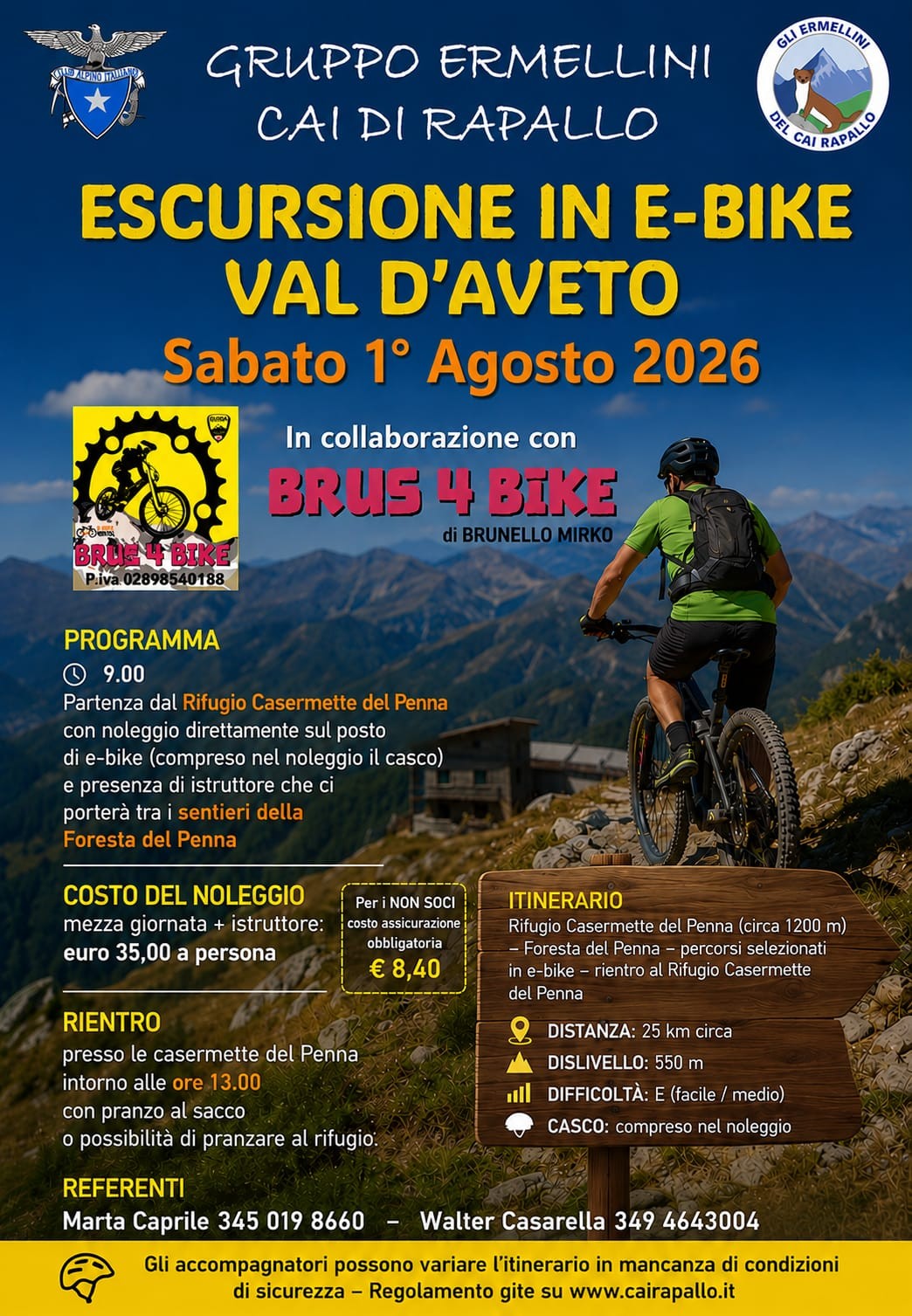 escursione e-bike val d'aveto